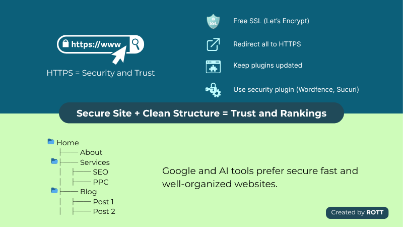 Security, HTTPS, and Site Structure
