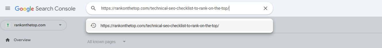 drop your page link to check url tool in google search console